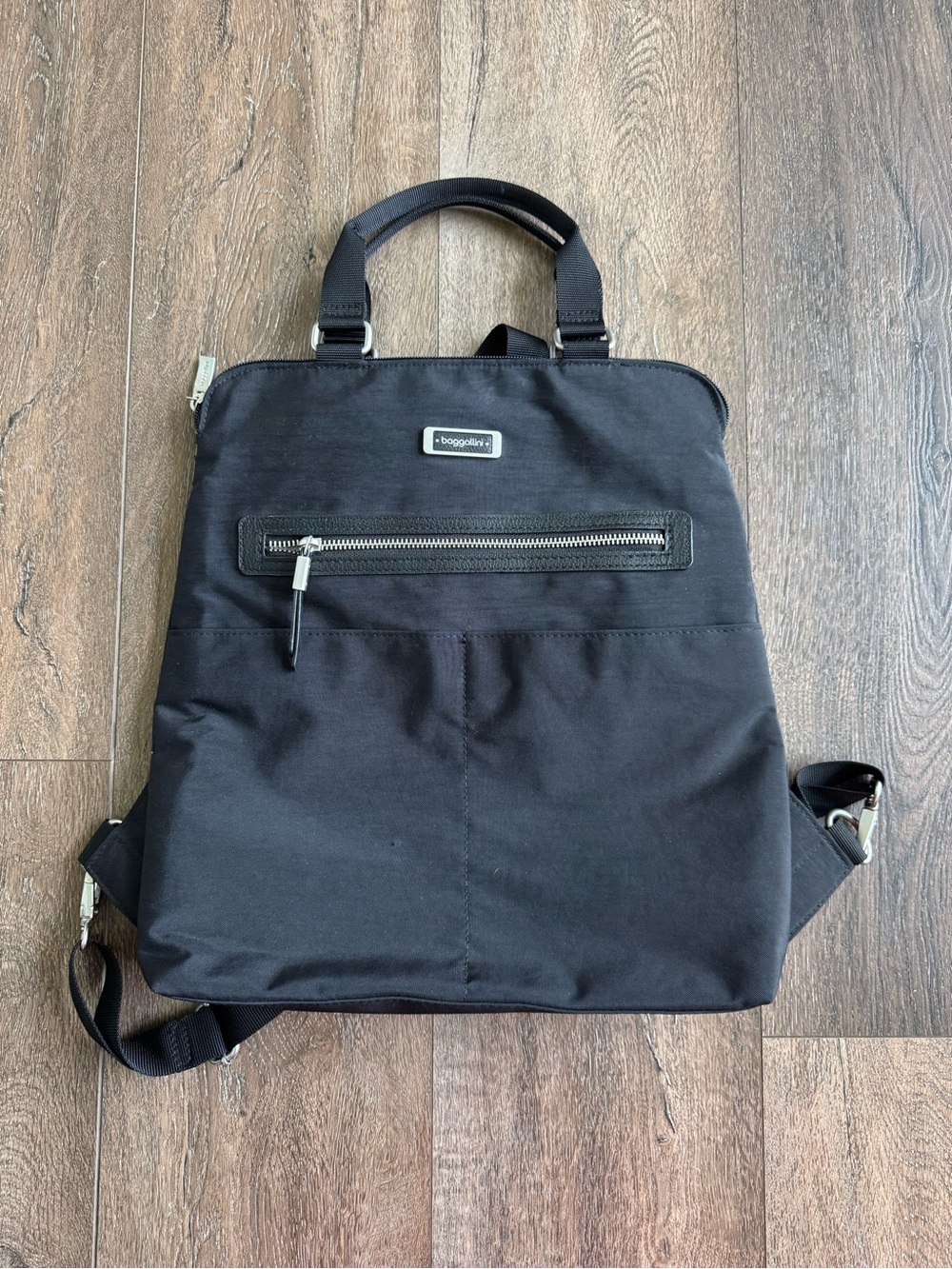 Baggallini Black Convertible Backpack Tote
